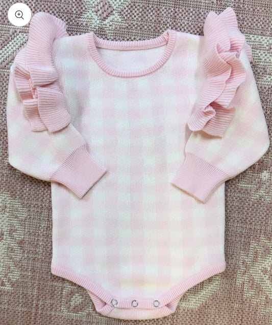 Pink or blue gingham onesie pre-order (closes 9/10)